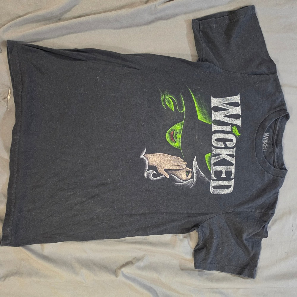 Wicked The Musical Broadway Graphic T-Shirt Black Organic Cotton Small